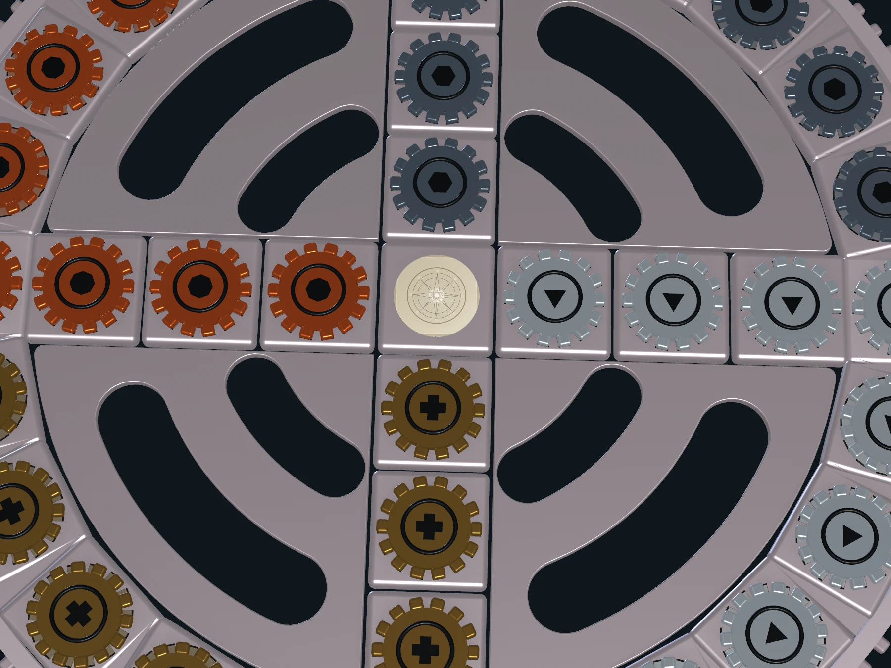 Close detail of the machined Roselathe hub and its engraved center medallion