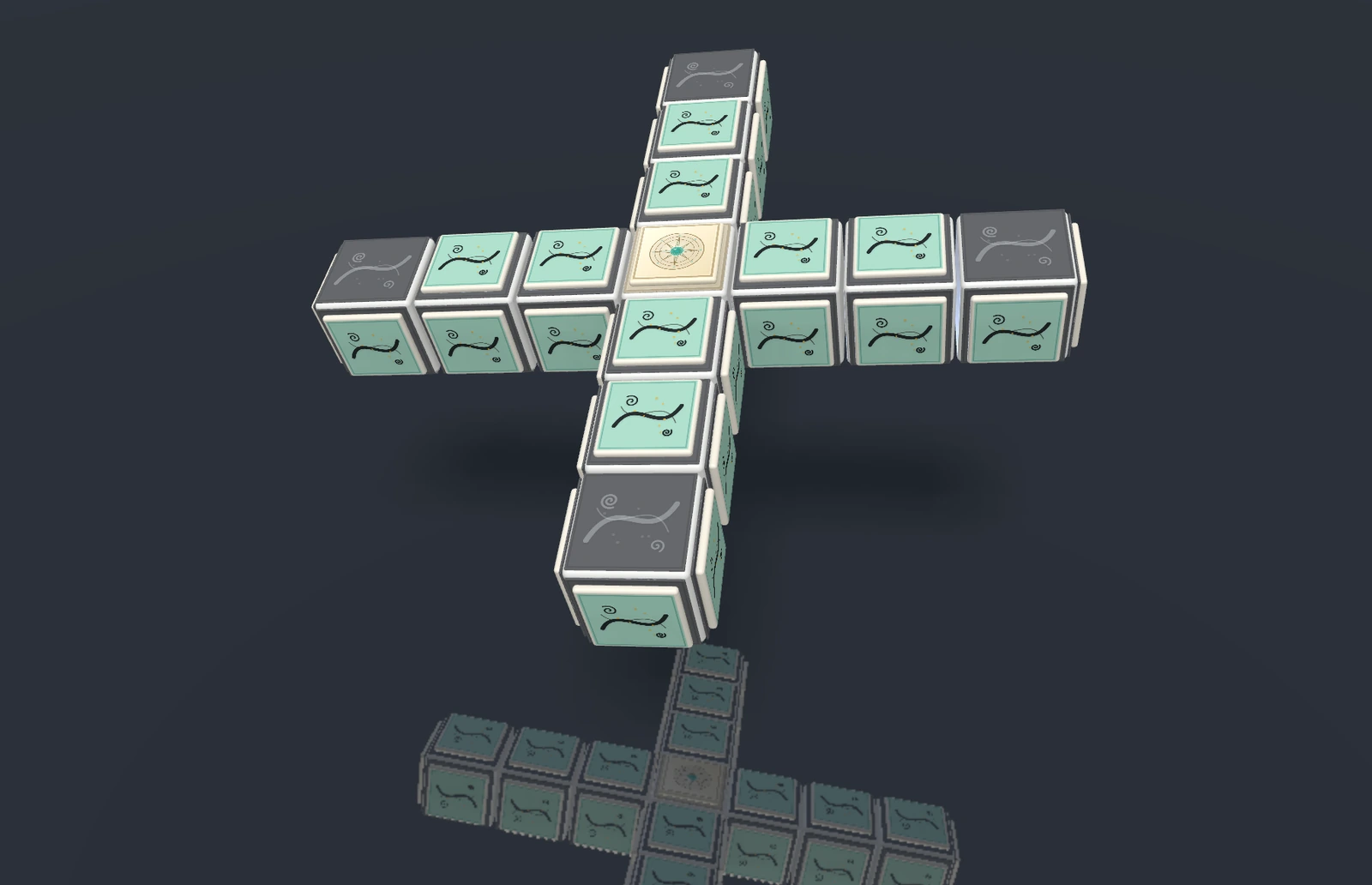 Close view of the Beginner Mind Cross board