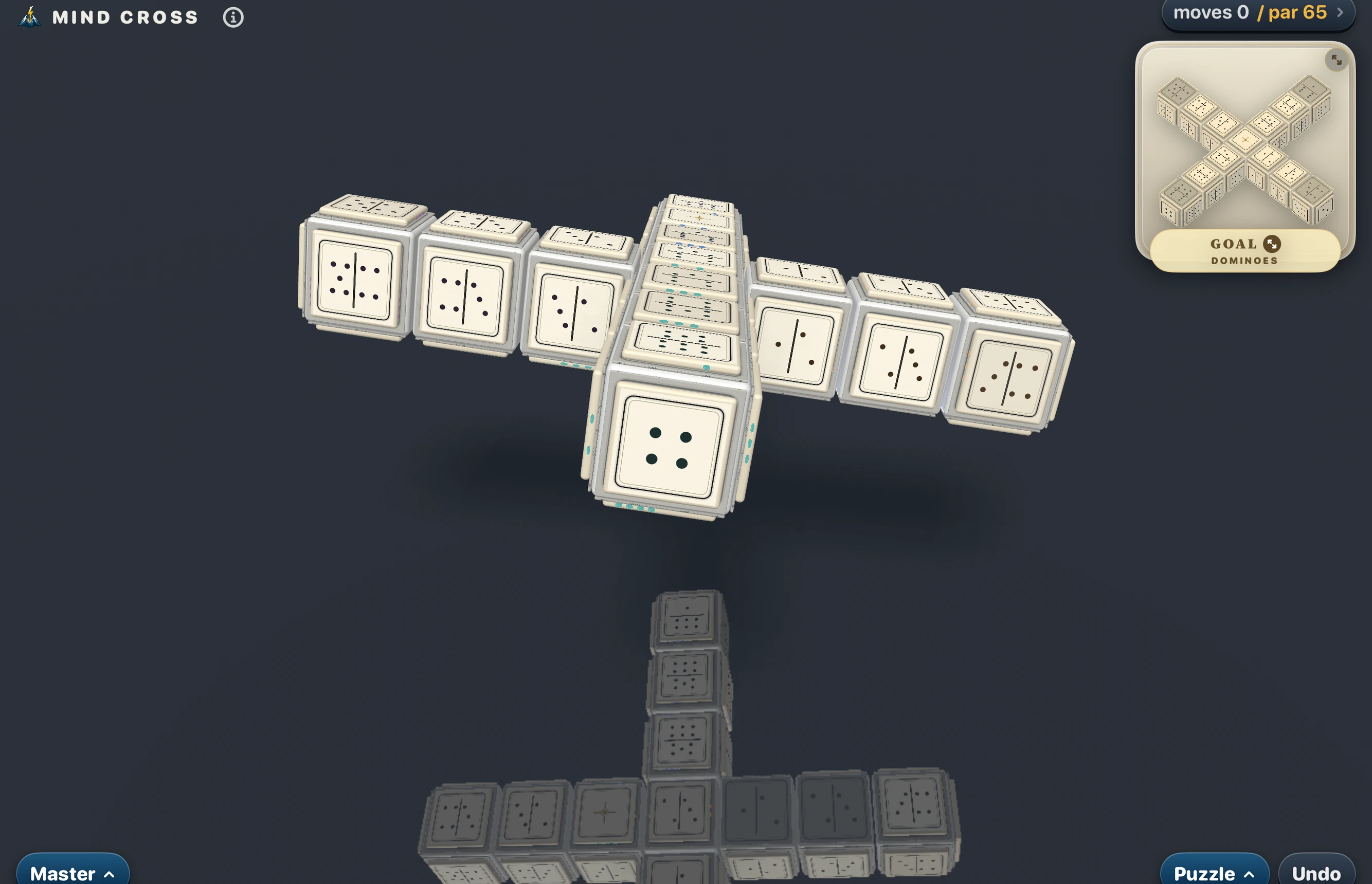 Mind Cross Master difficulty with Dominoes art