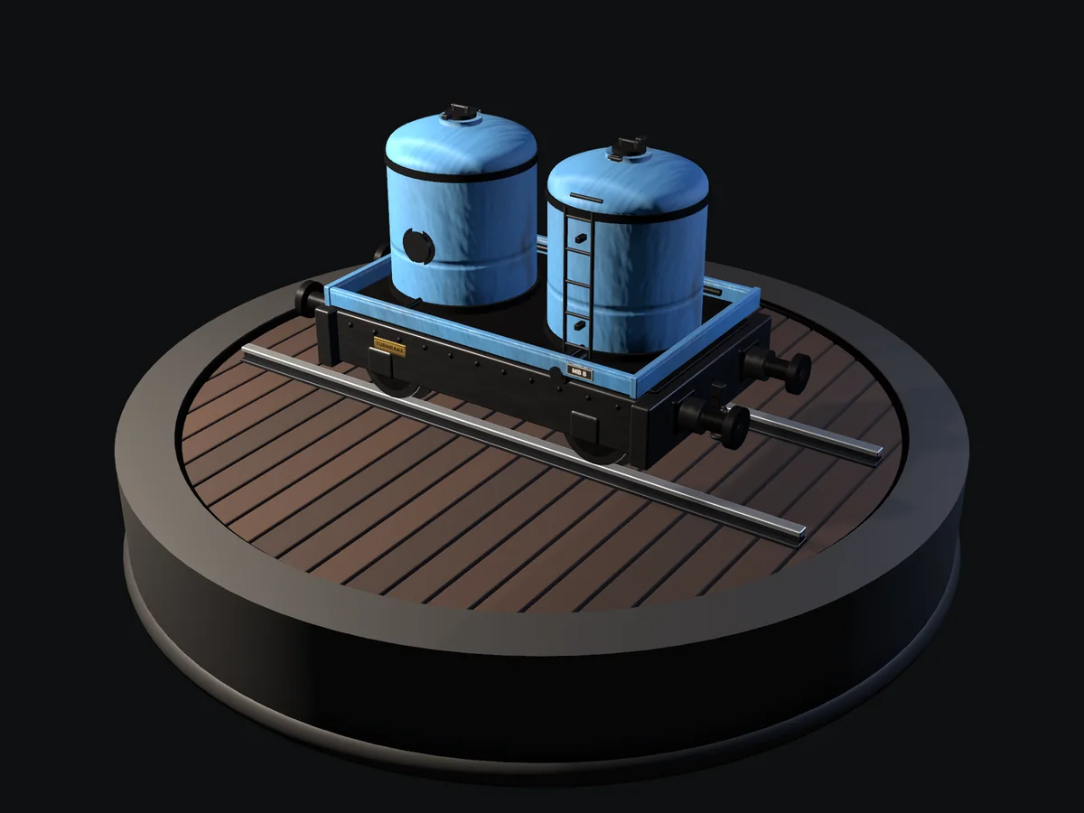 The TurnRake cement wagon on the inspection turntable